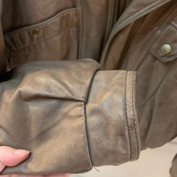 Boutique Of Leathers Oversized Tan Leather Jacket - Picture 11 of 11